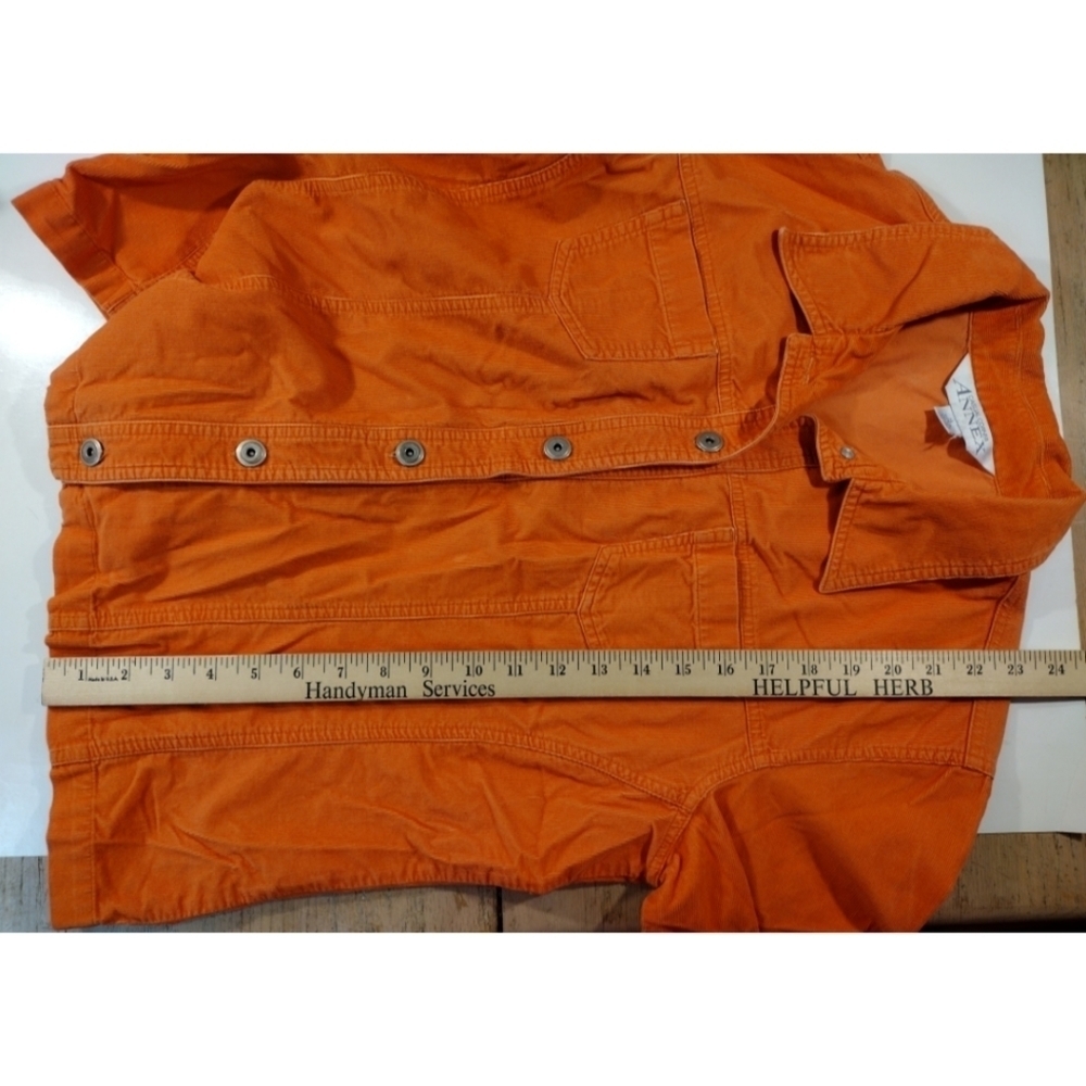 Casual Corner Annex orange corduroy jacket - Picture 8 of 10